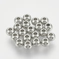 100 pc 201 Stainless Steel Spacer Beads Rondelle Stainless Steel Color ...