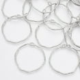 thumbnail image 1 of 100 pc Alloy Open Back Bezel Pendants For DIY UV Resin Epoxy Resin Pressed Flower Jewelry Ring Platinum 34.5~35x34.5x1.5mm Hole: 2.5x1mm, 1 of 2