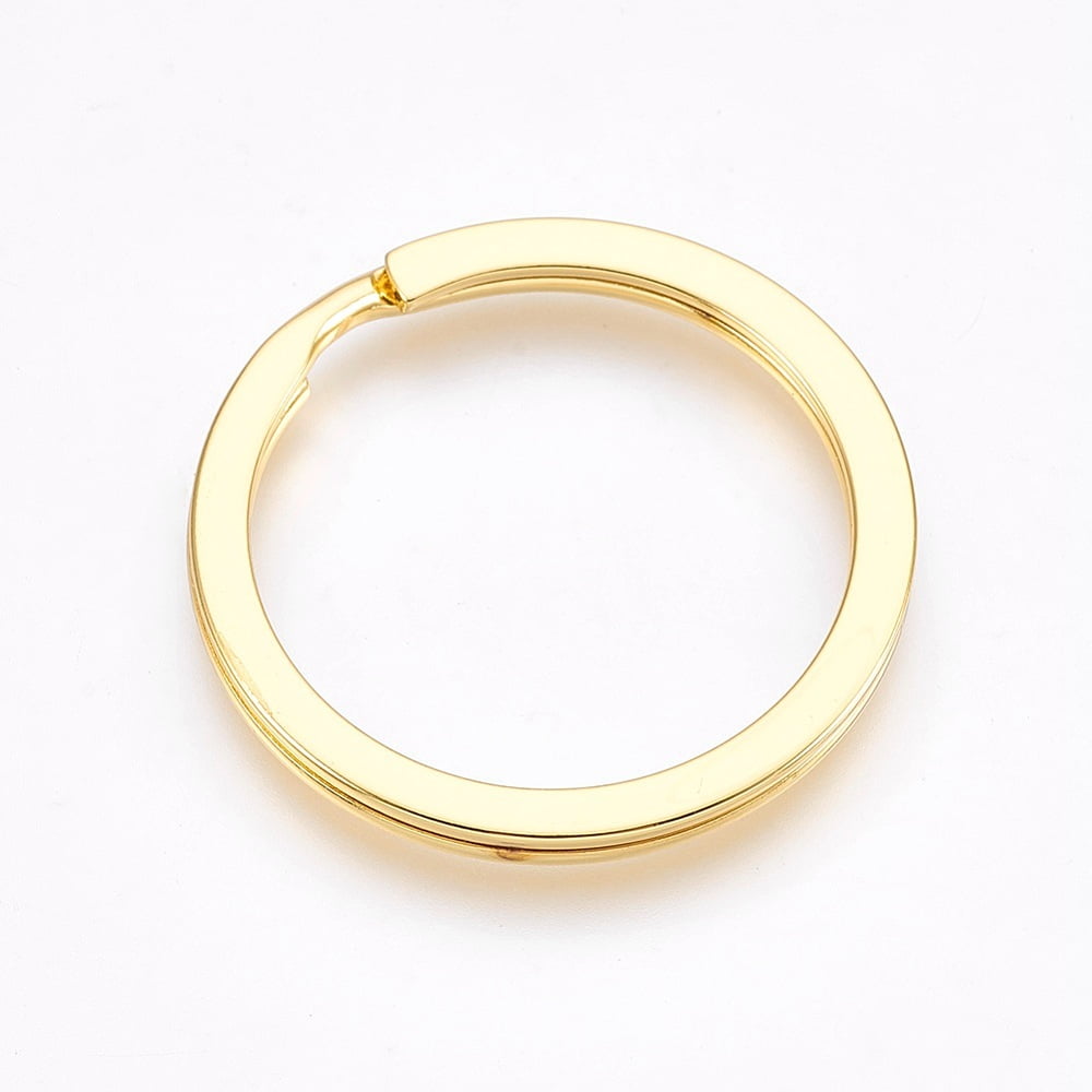 100 pc Alloy Split Key Rings Keychain Clasp Findings Golden 32~33x2.5mm Inner Diameter: 26mm Alloy