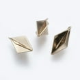 thumbnail image 1 of 100 pc Brass Charms Rhombus Golden 17x9x9mm Hole: 1mm, 1 of 2