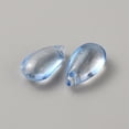 thumbnail image 1 of 100 pc Handmade Lampwork Charms with Glitter Powder Teardrop Charm Cornflower Blue 14x7.5x5~6mm Hole: 1mm, 1 of 2