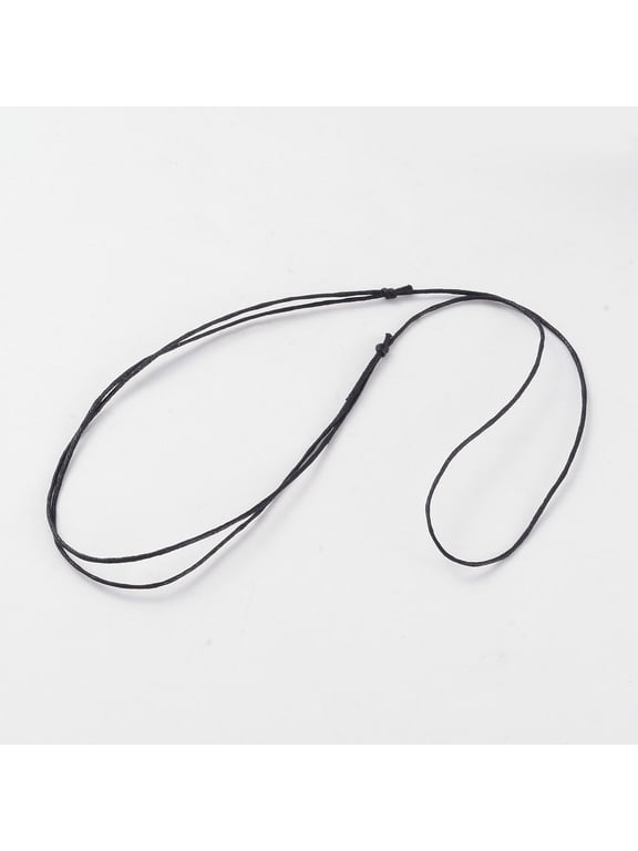 100 pc Korea Waxed Cotton Cord Necklace Making Adjustable Black 14.5 inch~29 inch(37~74cm)