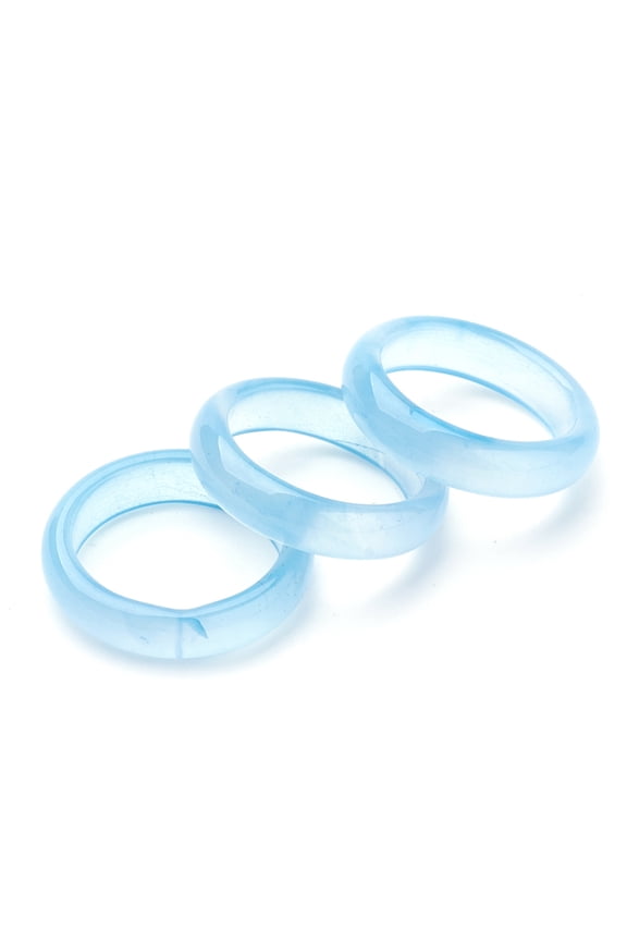 100 pc Natural Agate Rings Dyed & Heated Mixed color 6mm Size 6~12(16~22mm)