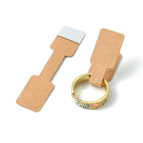 100 pc Paper Fold Over Blank Sticky Price Tags Rectangle Peru 6x1.3x0.02cm