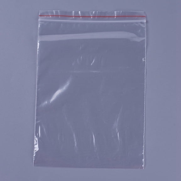 100 pc Plastic Resealable Packaging Bags Top Seal Self Seal Bag Rectangle Clear 22x15cm Unilateral Thickness: 1.6 Mil(0.04mm)