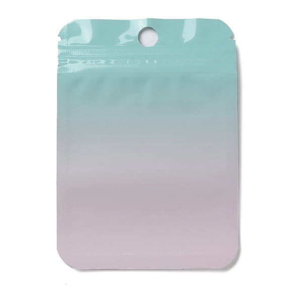 100 pc Rectangle Glitter Holographic PVC Zip Lock Bags Resealable Packaging Bags Self Seal bag Pale Turquoise 9.9x6.8x0.15cm Unilateral Thickness: 2.5 Mil(0.065mm)