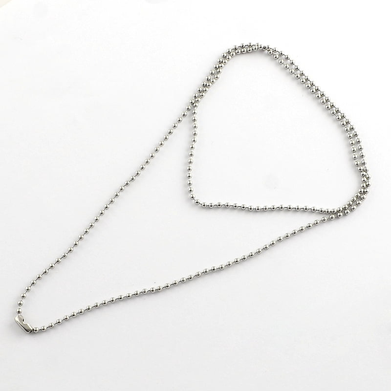 BESTYASH 100Pcs Ball Chain For Jewelry Making Black Beaded Chains For Craft Projects