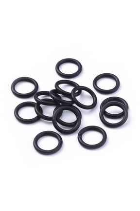 100 pc Rubber O Ring Connectors Linking Ring Black about 13mm in diameter 2mm thick 9mm inner diameter