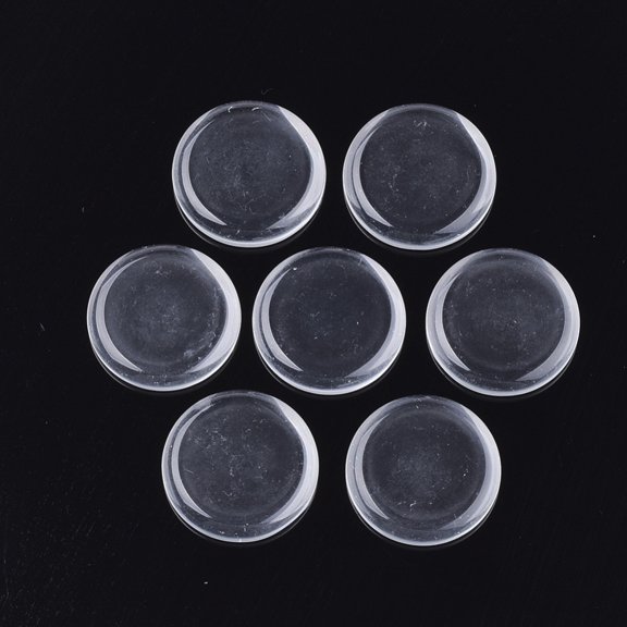 100 pc Transparent Glass Cabochons Dome/Half Round Clear 38x6.5mm