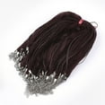 thumbnail image 1 of 100 pc Waxed Cord and Organza Ribbon Necklace Making with Iron Lobster Claw Clasps Platinum Saddle Brown 17.6 inch~17.8 inch(45~45.5cm) 7mm, 1 of 3