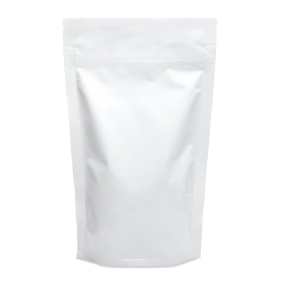 100 pcs 1 oz White Child Resistant 6"x10"x2.5" Stand Up Pouch Smell Proof Bags