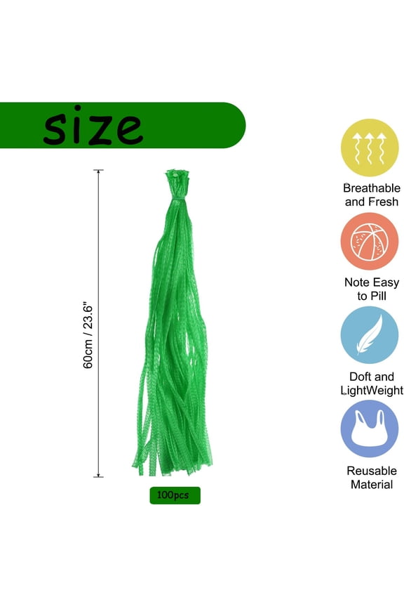 100 pcs 24 inch reusable mesh produce bags, seafood boil bags for crabs clams crawfish potatoes onions fruits peanuts bags for grocery shopping storage fruit seafood toys and garden produce