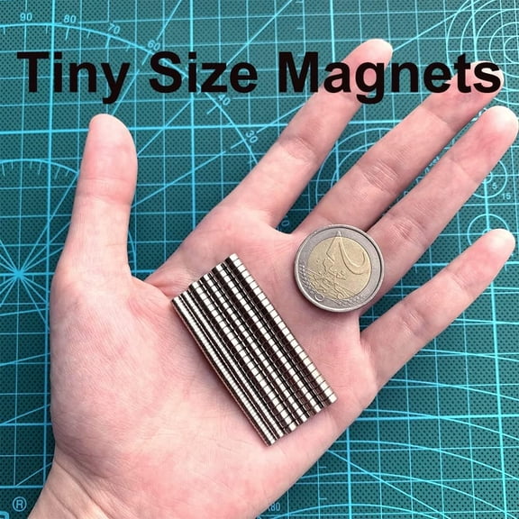 100 pcs 3x1mm, 50 pcs 4x2mm, 50 pcs 5x2mm (Actual Size) - 200PCS Mini Magnet Assortment Pack - Small Ultra Thin Magnets for Miniatures, Small Models, Hobby, Crafts, 3D Printing