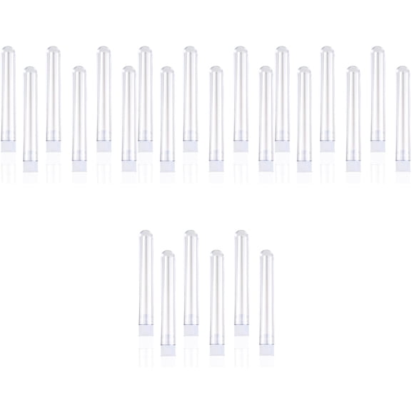 100 pcs  5ml Plastic Sample Test Tubes Gift Tubes with Caps (Transparent)