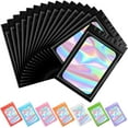 thumbnail image 1 of 100 pcs Black Smell Proof Bags Holographic Packaging Bags,Clear Resealable Odor Proof Bag Foil Pouch Zipper Bag for Food Storage,Gloss,Jewelry,Eyelash Packing for Small Business(5.5x7.9In), 1 of 9