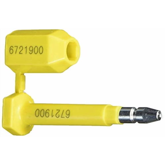100 pcs Bolt Seal Shipping Seal with Print Progressive Numbering for Cargo Containers and Truck Trailers, Cargo Container Seals Yellow$$Electronics Accessories