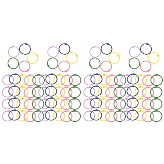 100 pcs Metal Book Snap Loose Leaf Binder for Notebooks, Index Cards, Scrapbooking, and Craft Projects