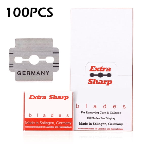 100 pcs Corn Plane Blades Set Pro Callus Rasp Tool Sharp Pedicure Foot V8 J5N5