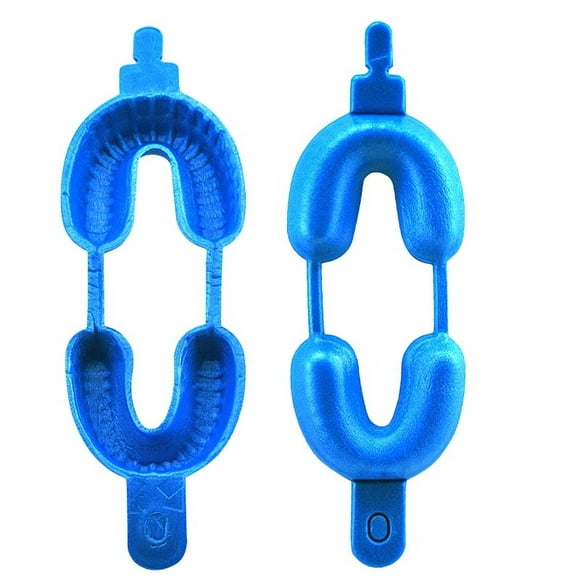 100 pcs Dental Fluoride Disposable Dual Arch Trays for Gel or Foam