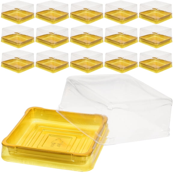 100 pcs  Dessert Packing Boxes Transparent Egg-yolk Puff Containers for Party Picnic