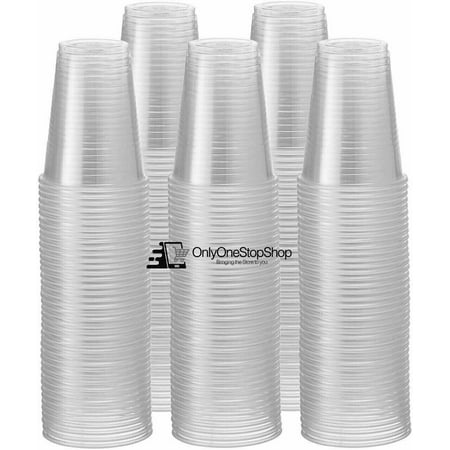100 pcs Disposable Clear Heavy Plastic Cups 7 Oz Brand New