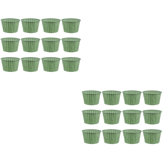 100 pcs Oil-proof Muffin Paper Cup Small Cake Holder Party Favors Baking Cups Accessory for Home Dessert Shop (Dark Green)