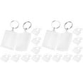 thumbnail image 1 of 100 pcs  Photo Keychain Blanks Acrylic Blank Keychains Blank Keyrings for Handbag Decor, 1 of 1