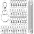 thumbnail image 1 of 100 pcs Premium Swivel Lanyard Snap Hooks Claw Clasp with Key Chain Ring for Crafts, Lanyard Clips snap Hook, Lanyard Making,Jewelry Making, Art Crafts, DIY Craft, Keychain Clip US, 1 of 8