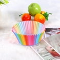 thumbnail image 1 of 100 pcs Rainbow Cupcake Cases Cupcake Liner Cupcake Paper Baking Cup Muffin Cases Cake Mold, 1 of 9