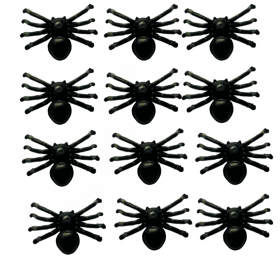 100 pcs Realistic Spider Halloween Decoration, Halloween Spiders, Plastic Mini Spider Black Realistic Scary Spider Prank Halloween Haunted House Decorations for Halloween Parties Fool's Day