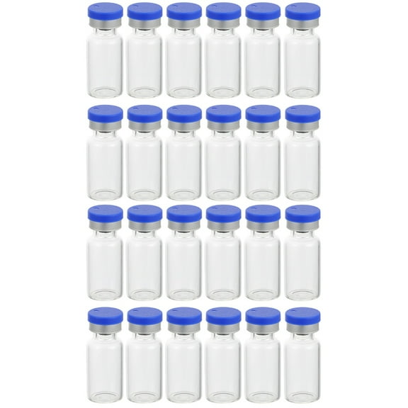 100 pcs Small Glass Vials Powder Bottles Sample Liquids Storage Vial with Caps 3ml