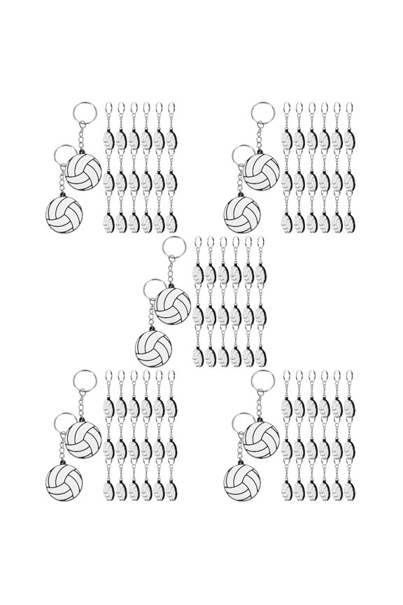 100 pcs Sports Volleyball Keychains Hanging Decors Multi-use Key Chains Bag Volleyball Pendant