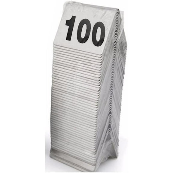 100 pcs Stainless Steel Tent Table Number Cards 1-100 Restaurant Cafe Bar Seating Table Numbers Wedding Birthday Party Supplies