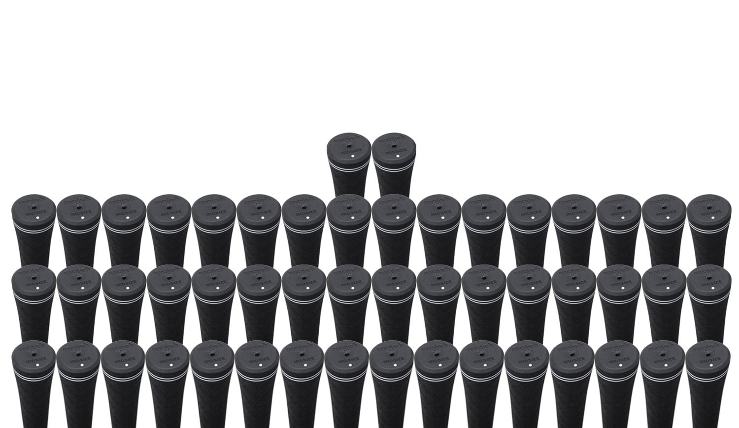 100 pcs - Tour Pro Soft Black Midsize Golf Grips