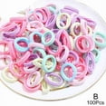 thumbnail image 1 of 100 pcs/lot Kids Hair Rope Scrunchy Elastic Girls Rubber Ties For Hair Band K5L4, 1 of 9