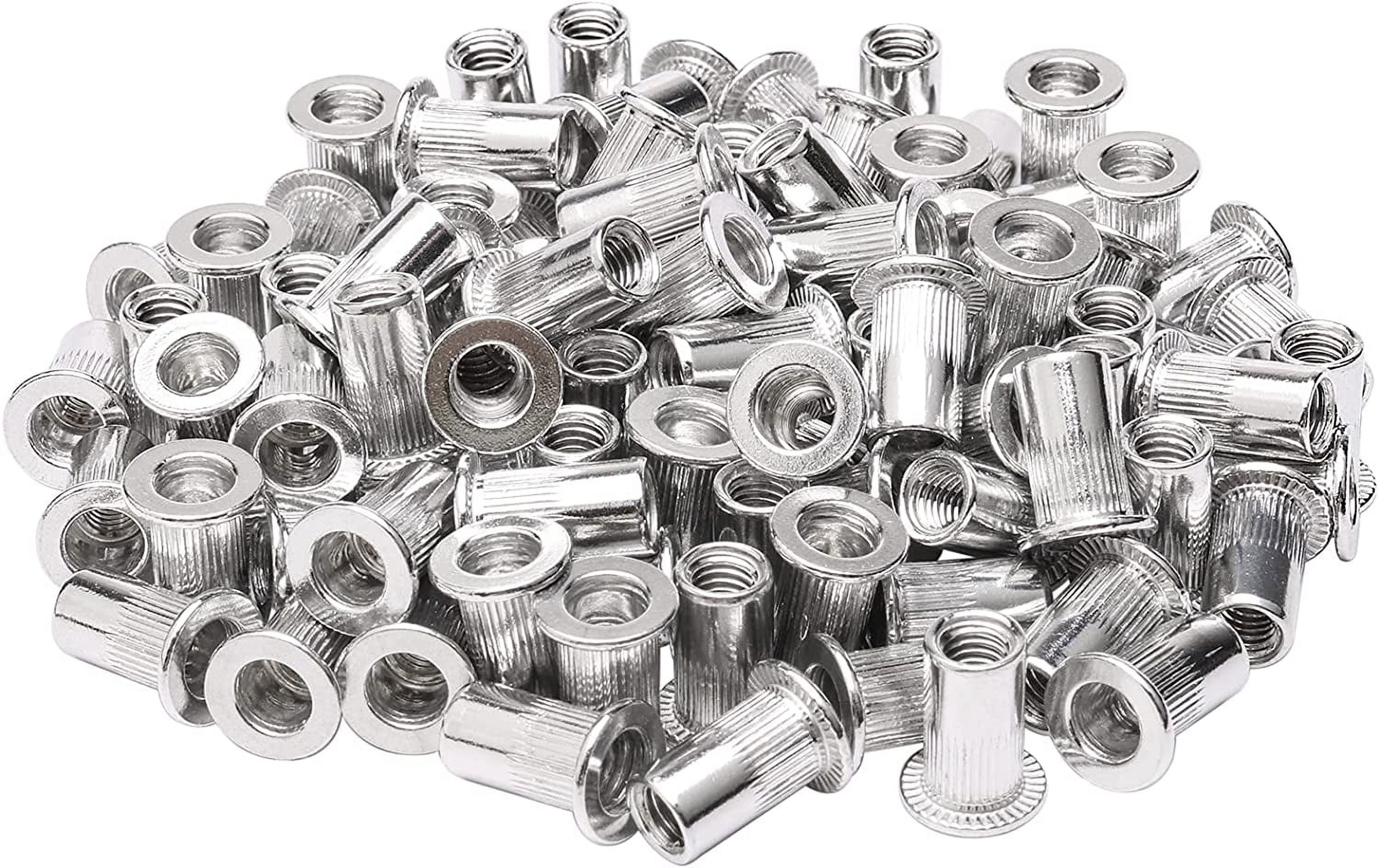 100-piece 5 5mm flat head aluminum rivet nuts blind insertion nuts
