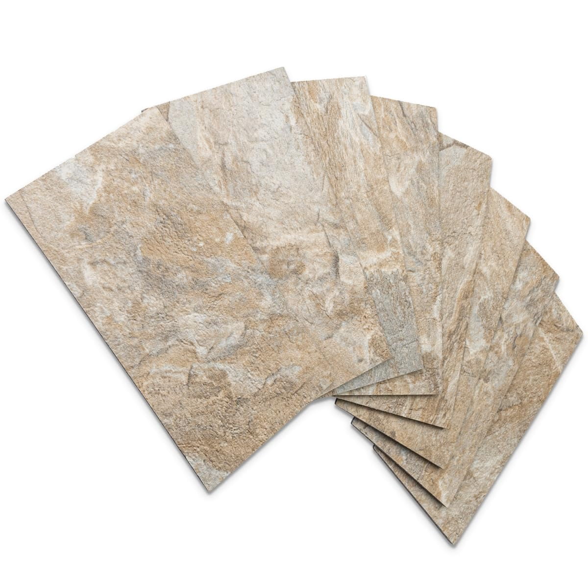 100-piece Peel And Stick Backsplash Wall Tiles  3" X 6" Pvc Sandstone Faux On For Kitchen Bathroom Laundry Room Camper Fireplace
