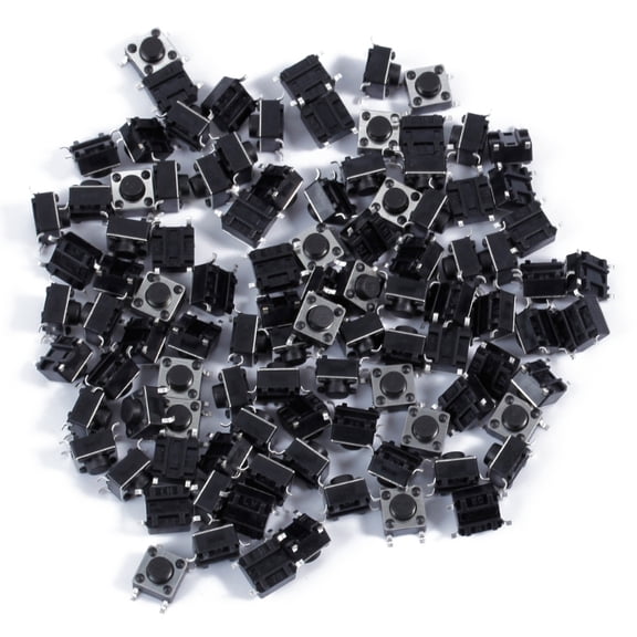 100-piece/set Mini Micro Momentary Tactile Push Button Switch Assorted set 6x6x5mm Suiatble for Circuit Boards & DIY