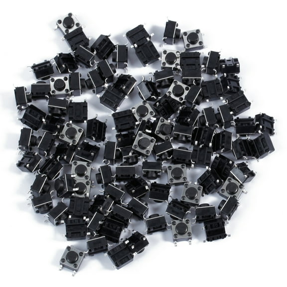 100-piece/set Mini Micro Momentary Tactile Push Button Switches Assorted set 6x6x5mm Suiatble for Circuit Boards & DIY