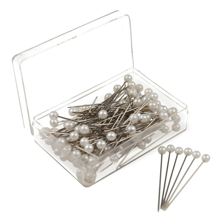 100 pieces 3.6mm Round Pearl Head Straight Sewing Pins