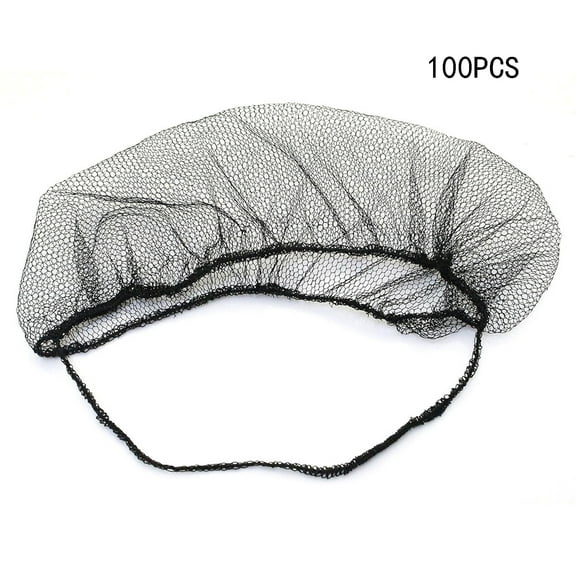 100 pieces Disposable Nylon Honeycomb Royal Beard Protector nets, Latex Free (Black)