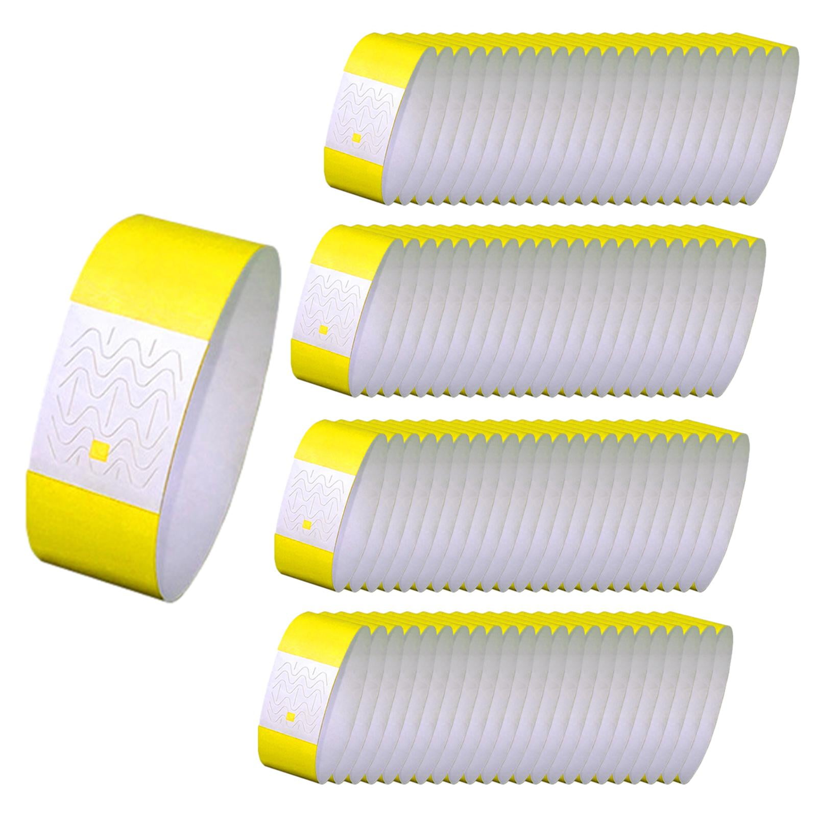 100 pieces Paper Bracelet,Adhesive Conference Bracelet for Identity