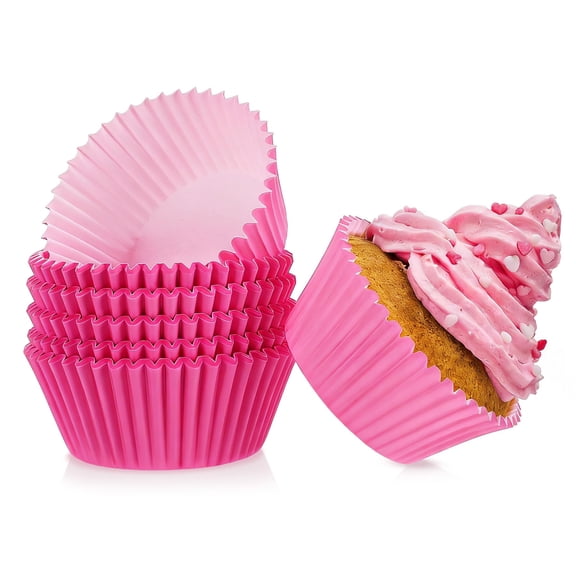 100 pieces Paper Cupcake Liners Wrappers Nonstick Muffin Molds Baking Cup Holders for Wedding, Birthday, Baby Shower or Holiday Party, Valentines Day, Easter Cupcake Liners