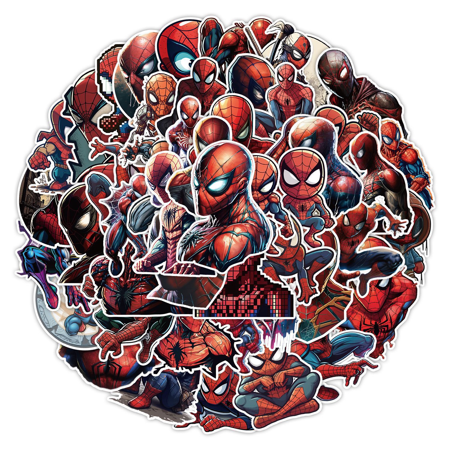 100 pieces Q Little Spider Graffiti Sticker Pack Computer Mobile Phone