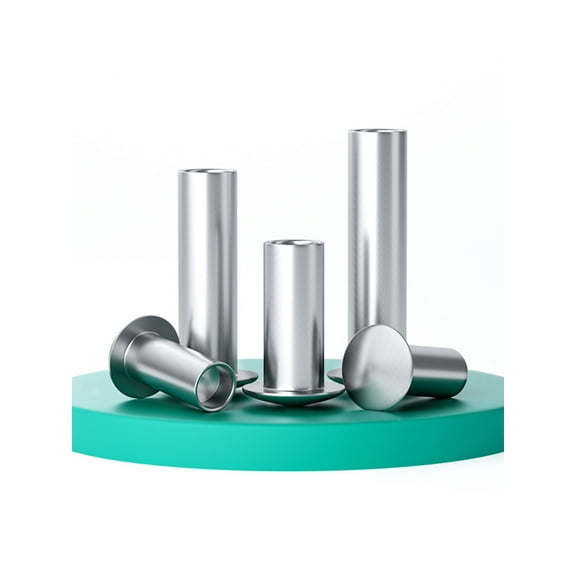（100 pieces）Stainless steel semi-round head hollow rivets 1.7x6mm.