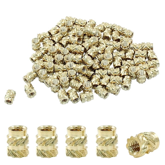 100 pieces of 3 thread inserts, 35.74.6 heat installation inserts for 3D printing, brass metric knurled nuts