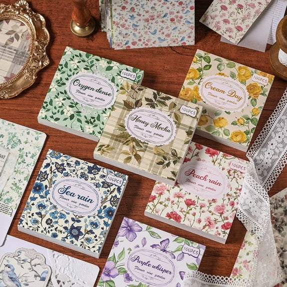 100 pieces/this decorative color paper no repeat vintage pattern 8*8CM DIY material
