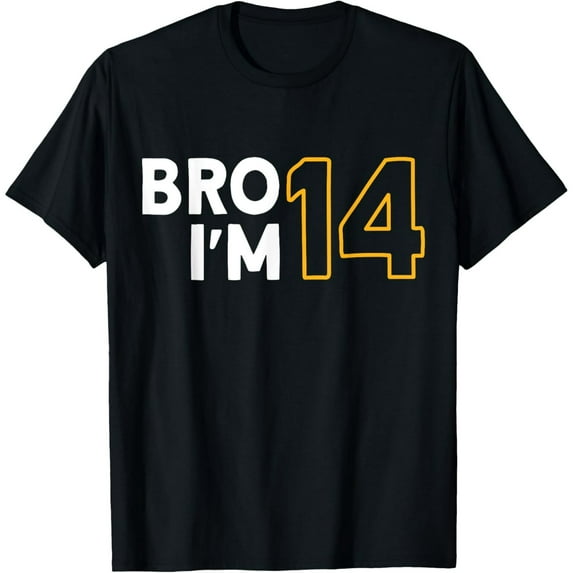 100% pure cotton 14th Birthday, Boys 14th Birthday 14 years old, Bro I'm 14 T-Shirt