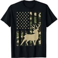 thumbnail image 1 of 100% pure cotton Camo Deer American Flag Graphic Hunting Gifts Men Dad Boys T-Shirt, 1 of 7
