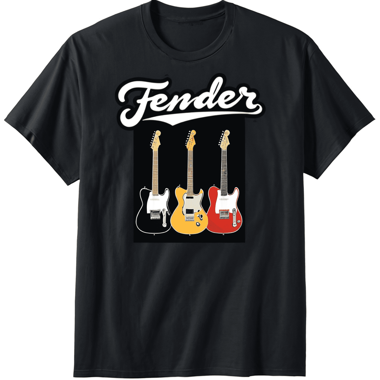 100% pure cotton Fender Vintage Guitar Lineup T-Shirt - Walmart.com